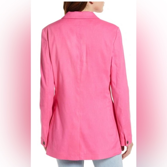 Rag & Bone Pink Charles Linen Blend Blazer - Picture 6 of 15